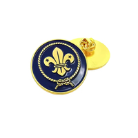 Écussons métalliques personnalisés en émail souple avec emblème fleur-de-lis, symboles spirituels de l'extérieur pour groupes de camping et événements scolaires, souvenirs