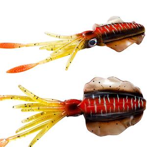 Señuelos de pesca de agua de mar OEM al por mayor <span class=keywords><strong>cebo</strong></span> de calamar suave postura de natación vívida multicolor PVC señuelos de calamar del océano - Product Image 1