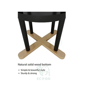 Distributeur d'eau en bambou biologique à deux niveaux, nouvelle version améliorée, support au sol à deux niveaux pour un rangement pratique de l'eau ou des épices - Product Image 6