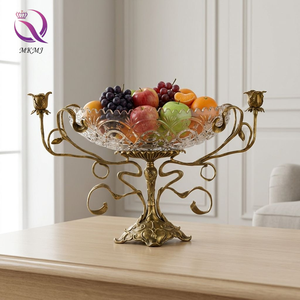 <span class=keywords><strong>Corbeille</strong></span> à fruits <span class=keywords><strong>en</strong></span> <span class=keywords><strong>cristal</strong></span> avec support décoratif <span class=keywords><strong>en</strong></span> cuivre, idéale pour la décoration intérieure et les arrangements de mariage - Product Image 2