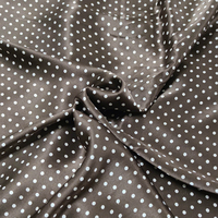 Tissu en soie imprimé numérique 22 Momme, crêpe satin uni, 100% soie de mûrier, motif pois marbré, 90 GSM pour robes de mariée