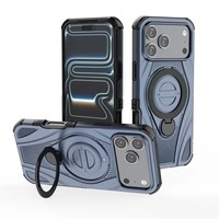 Coque de téléphone de luxe en TPU+PC avec support magnétique multicolore, vente en gros d'usine, pour iPhone 17/16/15/14/13 Pro Max