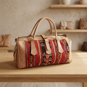 Bolsa de Viaje Clásica de Lona con Cierre de Cremallera, Asa Suave, Diseño Estampado Rojo para Mujer - Product Image 4