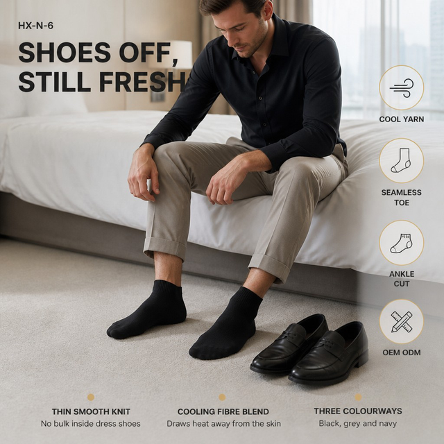 Wholesale Silky Feel Mens Dress Socks Low Cut and Ribbed Ankle Breathable Hosiery for Office