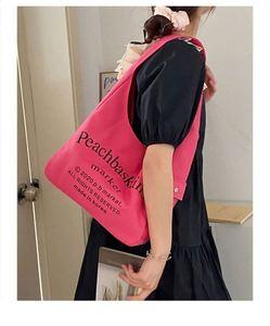 High Quality Custom Logo <b>Printed</b> Stripe Canvas Shopping Tote Bag Hot Sale Recyclable High-Capacity Colorful Bags - Product Image 6