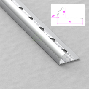 Nhôm đùn Nhà máy cung cấp 12mm <span class=keywords><strong>Chrome</strong></span> nhôm cong ngói cạnh <span class=keywords><strong>TRIM</strong></span> cho ốp lát cạnh kết thúc - Product Image 6