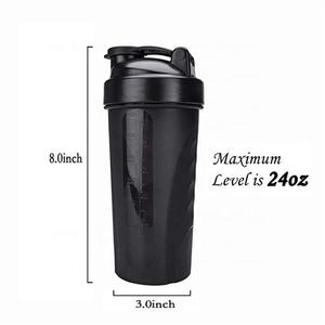 Eco-friendly Adults 700ml Custom Plastic PE Gym <strong>Shaker</strong> Protein Water Bottles - Product Image 3