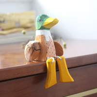 Petit canard en bois Figurine Vintage bois canards pour la décoration de la maison Souvenir de Pâques gravure sur bois cadeau