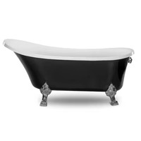 Baignoire autoportante en acrylique certifiée Watermark de qualité supérieure | Couleurs personnalisées et pieds de cadre en fer