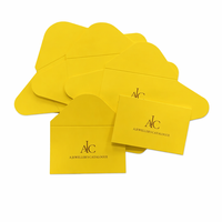 Enveloppe d'expédition pour catalogue de bijoux, en papier jaune vif, avec logo personnalisé par marquage à chaud, style occidental, couleur OEM sur mesure