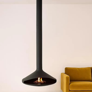 Décor extérieur Cheminée suspendue ouverte Poêle à <span class=keywords><strong>bois</strong></span> Cheminées suspendues au plafond Cheminée flottante à 360 degrés - Product Image 2