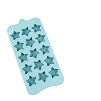 Molde de Silicona con Forma de Estrella de Cinco Puntas (15 Estrellas) para Chocolate, Gelatina, Pastel, Helado, Repostería DIY, Apto para Horno