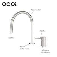 Robinet de lavabo de cuisine en nickel brossé robinet mitigeur de salle de bain rotatif professionnel