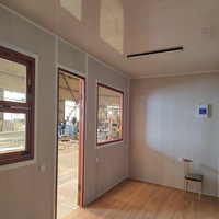 Casa Modular Portátil de Paneles Sándwich de Madera de 40 pies, Desmontable, de Fácil Montaje, para Alojamiento de Personal en Exteriores