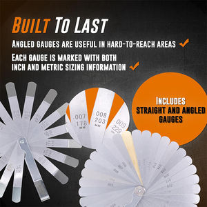 <span class=keywords><strong>2</strong></span>-teiliges Zoll-und metrisches Füllmesser-Set Gerade und versetzte Reparatur werkzeuge für die Messung von Ventil-und Zündkerzen lücken - Product Image 5