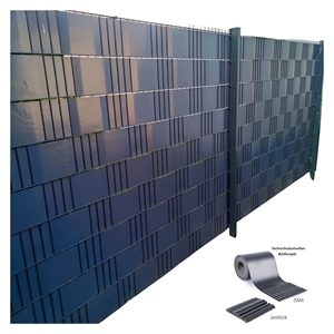 Anti-UV coloré 450gsm 19cm * 35m avec 20clips PVC bande écran clôture ruban pour clôture de jardin - Product Image 1