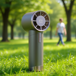 Ventilateur portable à affichage numérique, recharge USB, batterie 1200 mAh, conception sans pales, portable pour une utilisation en extérieur - Product Image 2