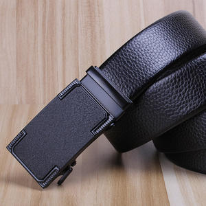 Ceinture en cuir véritable pur de vachette pour hommes Boucle automatique Ceinture d'affaires Matériau en alliage Vente en gros pour jean - Product Image 1