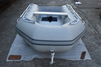 Bateau gonflable rigide de pêche en PVC côtelé en aluminium, vente en gros