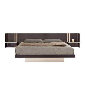 Vendita all'ingrosso moderna camera da <span class=keywords><strong>letto</strong></span> morbida imbottita <span class=keywords><strong>letto</strong></span> imbottita in legno stile italiano con <span class=keywords><strong>testiera</strong></span> alta della fabbrica <span class=keywords><strong>letto</strong></span> matrimoniale imbottito - Product Image 4