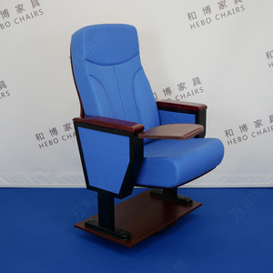 Silla de Auditorio Manwa Expo HB670 Azul Rey Madera de Palisandro con Reposabrazos para Teatro y Sala de Conferencias - Product Image 5