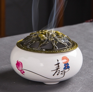 Bán Buôn Tùy Chỉnh Gốm Hương Burner Hương Thơm Bếp Tháp Hương Pan Khuếch Tán Màu Sắc Khác Nhau Hương Chủ Sở Hữu Khuếch Tán - Product Image 3