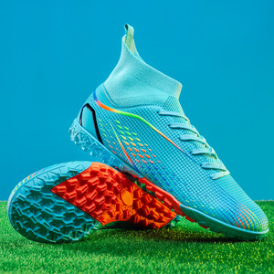 <span class=keywords><strong>Botas</strong></span> de Fútbol de Caña Alta con Tacos Largos Antideslizantes, Zapatos de Fútbol con Forro de Malla para Entrenamiento en Césped Artificial - Product Image 6