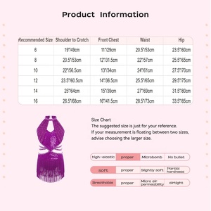 ชุดเต้นรำสมัยใหม่สำหรับเด็กผู้หญิงอายุ 6-16 ปี ชุดเต้นละติน ชุดลีโอตาร์ด สำหรับการแสดง การแข่งขันเต้นรำ และงานปาร์ตี้ - Product Image 6