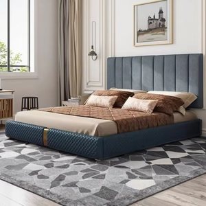 Lj Arredamento di Lusso Ultimo Design Set Mobili da Camera da <span class=keywords><strong>Letto</strong></span> Struttura <span class=keywords><strong>Letto</strong></span> <span class=keywords><strong>Matrimoniale</strong></span> King Size Imbottita in Vera Pelle - Product Image 6
