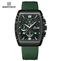 Jam Tangan Pria NAVIFORCE 8025 Mewah, Olahraga, Quartz Digital Analog Dual Display Tahan Air untuk Pria