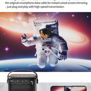 S8 มินิโปรเจคเตอร์ DLP Android 11 WiFi 4K โฮมเธียเตอร์ 2+32GB 15000mAh 450ANSI ลูเมนส์ลำโพงในตัวกลางแจ้งแคมป์ปิ้งแบบพกพา - Product Image 3