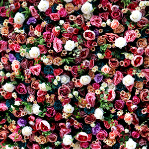 Elegante Panel de Fondo Floral 3D de Rosas Artificiales de Seda Rosa 5D Hechas a Mano para <span class=keywords><strong>Bodas</strong></span>, Hogar, Salón, Día de San Valentín - Product Image 4