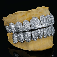 Grillz personnalisés en argent sterling 925, sertis de moissanite VVS, coupe coussin, style Hip Hop, passe le testeur de diamants, pour lune de miel