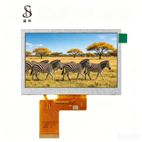 Écran LCD graphique TFT IPS BOE 4,3 pouces, résolution 480x272, RVB 40PIN LVDS I2C, rétroéclairage LED, luminosité 600 cd/m², ILI6485 -20C