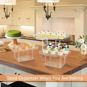 Grosir Pabrik 3 Paket Set <span class=keywords><strong>Display</strong></span> Kue Kering Akrilik Lepas Pasang Ramah Lingkungan Modern untuk Wisuda Pernikahan Pesta - Product Image 3