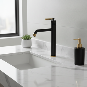 Laiton Lavage Visage Salle De Bains Évier Robinets Pvd Mélangeur Bassin Mélangeur Anti-rayures Robinet <span class=keywords><strong>D</strong></span>'<span class=keywords><strong>eau</strong></span> Noir Bassin Robinets Sans Plomb Noir Or - Product Image 4