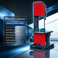 Heavy Duty Vertical Band Saw Machine 5500W 40CM Max Cutting Height Universal Fence Feed Roller 220V 380V Timber Cutter