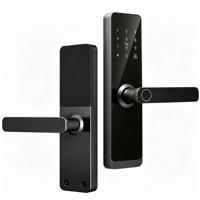 Serratura Intelligente con Impronta Digitale, Password, Carta IC e App TUYA, Maniglia con Sensore a Semiconduttore per Porte in Legno