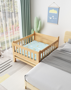 Cama plegable de <span class=keywords><strong>madera</strong></span> maciza de estilo moderno para bebés, cama extensible para el hogar, dormitorio, escuela, hotel, sala de estar, cabina reclinable - Product Image 1
