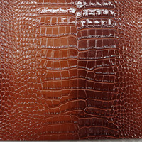 Cuir artificiel PVC effet crocodile brillant, résistant à l'eau, pour portefeuilles, sacs et ceintures pour hommes, bicolore, prêt à être expédié