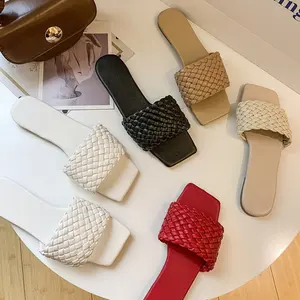 2021 gündelik sandalet moda artı boyutu bayanlar yeni tasarım düz ayakkabı kadın terlik