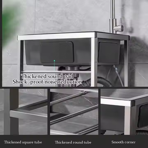 Évier <span class=keywords><strong>de</strong></span> <span class=keywords><strong>jardin</strong></span> extérieur en acier inoxydable Grand bac simple extérieur <span class=keywords><strong>avec</strong></span> <span class=keywords><strong>support</strong></span> Évier <span class=keywords><strong>de</strong></span> <span class=keywords><strong>jardin</strong></span> intégré - Product Image 4