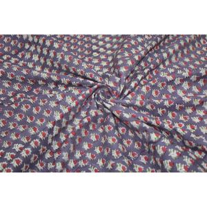 Tela Ligera Hecha a Mano en India con Estampado Sanganeri para Ropa, Edredones, Bufandas, Vestidos, Cortinas y Materiales de Tapicería - Product Image 6