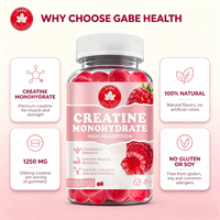 Gummies de créatine monohydrate à absorption élevée, saveur framboise, 60 unités, pour la force et l'endurance musculaire, marque privée OEM, personnalisables