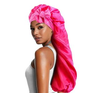 Meilleures ventes 2025 : Bonnet de nuit en satin de haute qualité avec long cordon élastique, bonnets personnalisés, foulards pour cheveux en soie avec logo - Product Image 4