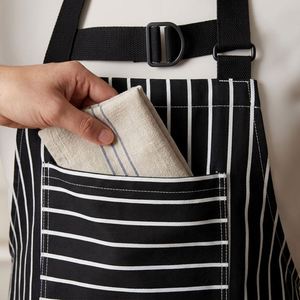 Linen <b>Apron</b> Adjustable Neck Strap 2pcs <b>Cooking</b> <b>Aprons</b> with Two Pockets Soft Lightweight Easy to Clean Unisex (Black+Grey) - Product Image 4