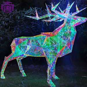 Luces Decorativas Navideñas para Exteriores Msfame, Figura de Reno Colorida con Luces LED para Decoración de Eventos y Juguetes - Product Image 2