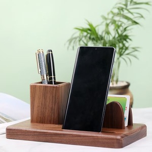 Wooden Multi Functional <b>Pen</b> Holder Desktop Office Stationery Business Card Holder Chinese Style Storage Ornament - Product Image 3