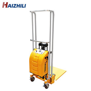 Haizhili Chariot élévateur <span class=keywords><strong>gerbeur</strong></span> semi-électrique pour <span class=keywords><strong>mini</strong></span> plate-forme de levage manuelle légère portable charge 400kg 1300mm - Product Image 5