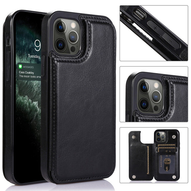 Card Holders Wallet Leather Luxury PU Flip Case for iPhone XS Max XR 17 16 15 Phone Cases for iPhone 17 16 15 14 13 12 11 8 7